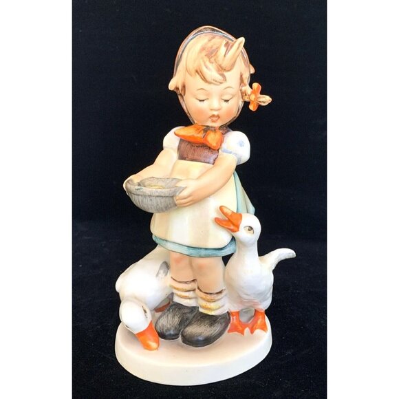 Hummel Goebel Be Patient Figurine 197/1 TMK3 Stylized Bee 1957 Girl Ducks 6.5